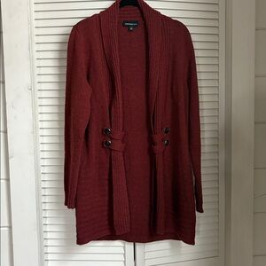 Women's Red Cardigan Sweater